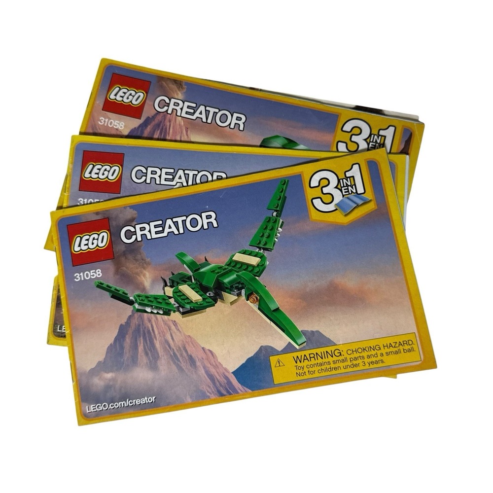 3 LEGO CREATOR‎ 3 in 1 MIGHTY DINOSAURS Instructions MANUALS ONLY 31058